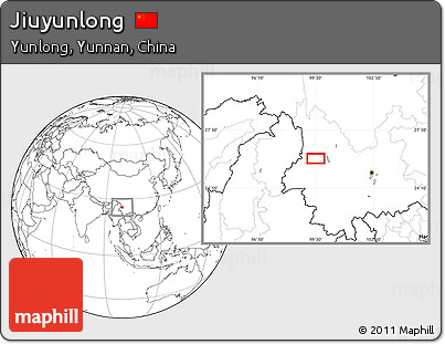 Blank Location Map of Jiuyunlong