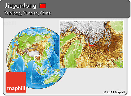 Physical Location Map of Jiuyunlong