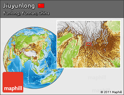 Physical Location Map of Jiuyunlong