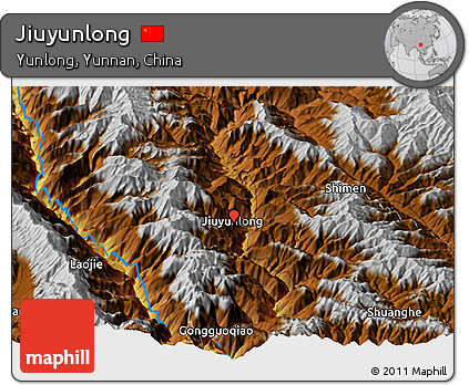 Physical Panoramic Map of Jiuyunlong