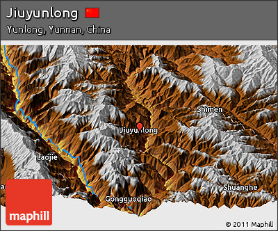Physical Panoramic Map of Jiuyunlong