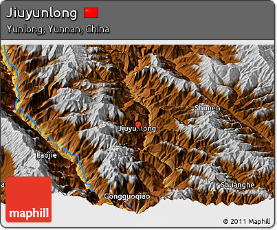 Physical Panoramic Map of Jiuyunlong