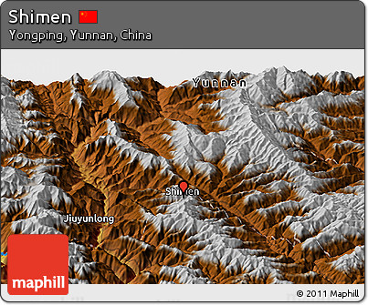 Physical Panoramic Map of Shimen
