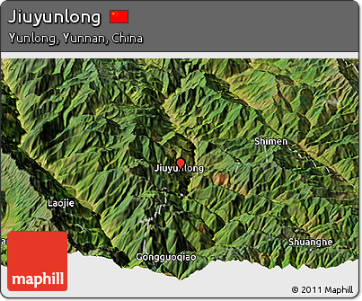 Satellite Panoramic Map of Jiuyunlong
