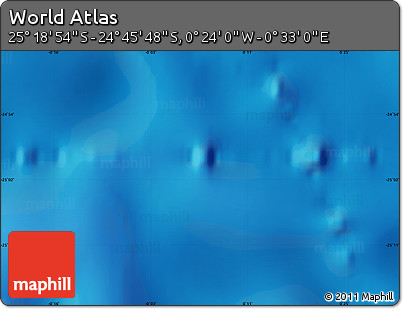 Physical Map of the Area around 25° 2' 21" S, 0° 4' 30" E