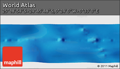 Physical Panoramic Map of the Area around 25° 2' 21" S, 0° 4' 30" E