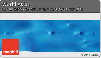Physical Panoramic Map of the Area around 25° 2' 21" S, 0° 4' 30" E