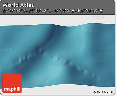 Satellite 3D Map of the Area around 25° 2' 21" S, 100° 22' 30" E