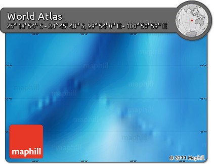 Physical Map of the Area around 25° 2' 21" S, 100° 22' 30" E