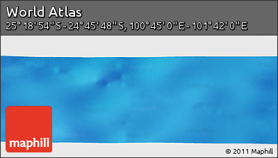 Physical Panoramic Map of the Area around 25° 2' 21" S, 101° 13' 29" E