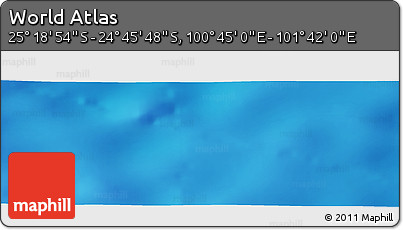 Physical Panoramic Map of the Area around 25° 2' 21" S, 101° 13' 29" E