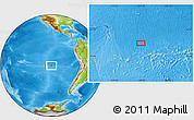 Physical Location Map of the area around 25° 2' 21" S, 107° 52' 30" W
