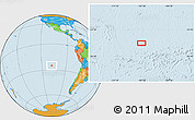Political Location Map of the area around 25° 2' 21" S, 107° 52' 30" W
