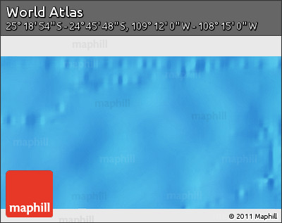 Physical 3D Map of the Area around 25° 2' 21" S, 108° 43' 29" W