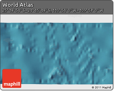 Satellite 3D Map of the Area around 25° 2' 21" S, 110° 25' 30" W