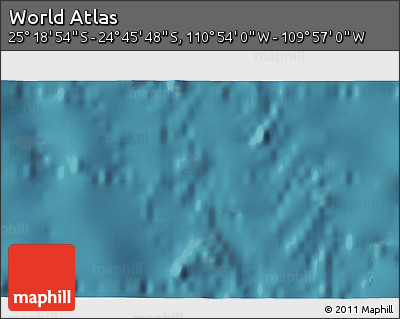 Satellite 3D Map of the Area around 25° 2' 21" S, 110° 25' 30" W