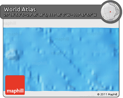 Physical 3D Map of the Area around 25° 2' 21" S, 111° 16' 30" W