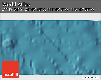 Satellite 3D Map of the Area around 25° 2' 21" S, 111° 16' 30" W