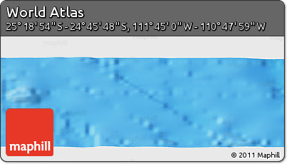 Physical Panoramic Map of the Area around 25° 2' 21" S, 111° 16' 30" W