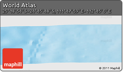 Physical Panoramic Map of the Area around 25° 2' 21" S, 112° 16' 30" E