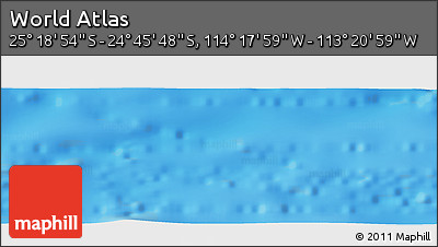 Physical Panoramic Map of the Area around 25° 2' 21" S, 113° 49' 29" W