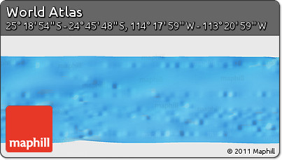 Physical Panoramic Map of the Area around 25° 2' 21" S, 113° 49' 29" W