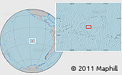 Gray Location Map of the area around 25° 2' 21" S, 114° 40' 30" W, hill shading