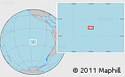 Gray Location Map of the area around 25° 2' 21" S, 114° 40' 30" W