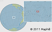Savanna Style Location Map of the area around 25° 2' 21" S, 114° 40' 30" W, hill shading