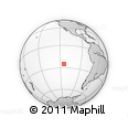 Outline Map of the Area around 25° 2' 21" S, 114° 40' 30" W, rectangular outline
