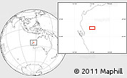 Blank Location Map of the area around 25° 2' 21" S, 115° 40' 30" E