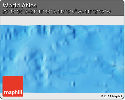 Political 3D Map of the Area around 25° 2' 21" S, 115° 31' 30" W