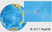Physical Location Map of the area around 25° 2' 21" S, 115° 31' 30" W