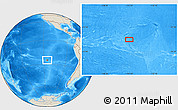 Shaded Relief Location Map of the area around 25° 2' 21" S, 115° 31' 30" W