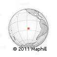 Outline Map of the Area around 25° 2' 21" S, 115° 31' 30" W, rectangular outline
