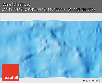 Physical 3D Map of the Area around 25° 2' 21" S, 116° 22' 30" W