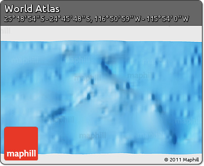 Physical 3D Map of the Area around 25° 2' 21" S, 116° 22' 30" W