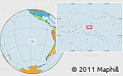 Political Location Map of the area around 25° 2' 21" S, 116° 22' 30" W