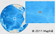 Shaded Relief Location Map of the area around 25° 2' 21" S, 116° 22' 30" W