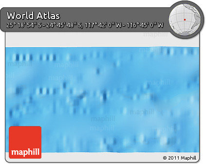 Physical 3D Map of the Area around 25° 2' 21" S, 117° 13' 29" W