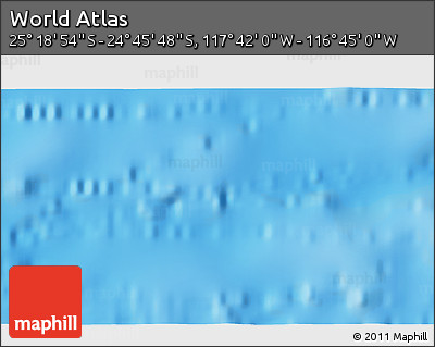 Physical 3D Map of the Area around 25° 2' 21" S, 117° 13' 29" W