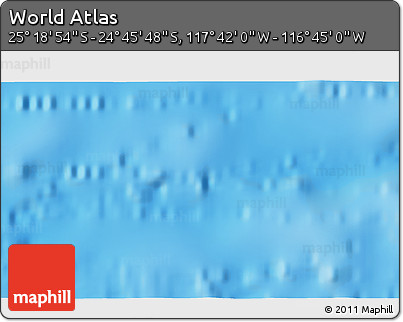 Shaded Relief 3D Map of the Area around 25° 2' 21" S, 117° 13' 29" W
