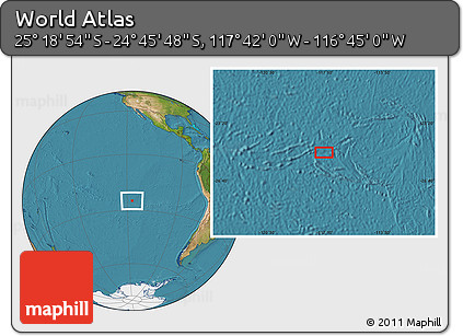 Satellite Location Map of the Area around 25° 2' 21" S, 117° 13' 29" W