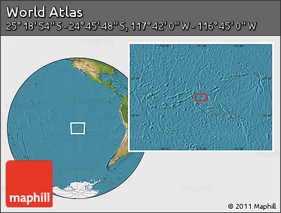 Satellite Location Map of the Area around 25° 2' 21" S, 117° 13' 29" W