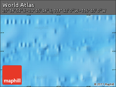 Physical Map of the Area around 25° 2' 21" S, 117° 13' 29" W