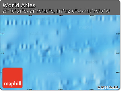 Physical Map of the Area around 25° 2' 21" S, 117° 13' 29" W