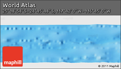Physical Panoramic Map of the Area around 25° 2' 21" S, 117° 13' 29" W
