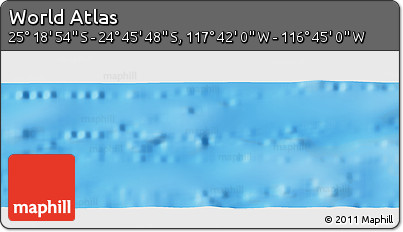 Physical Panoramic Map of the Area around 25° 2' 21" S, 117° 13' 29" W