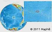Physical Location Map of the area around 25° 2' 21" S, 118° 4' 29" W