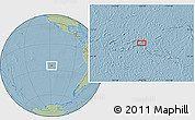 Savanna Style Location Map of the area around 25° 2' 21" S, 118° 4' 29" W, hill shading